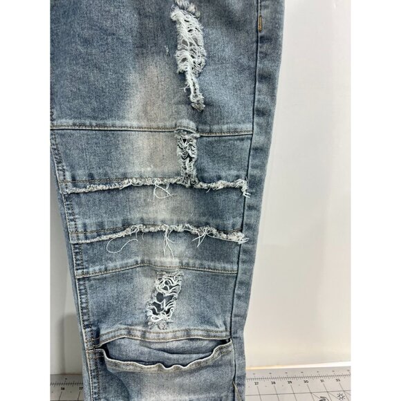 Kayden K Men's Distressed Denim Skinny Jeans Sz. 32 Cotton Blend Ripped Denim - Picture 5 of 10